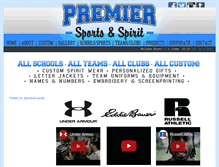 Tablet Screenshot of premierteamstore.com